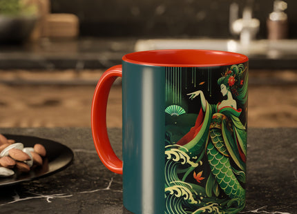 Mermaid Queen Rising from the Deep Colorful Mugs (11oz, 15oz)