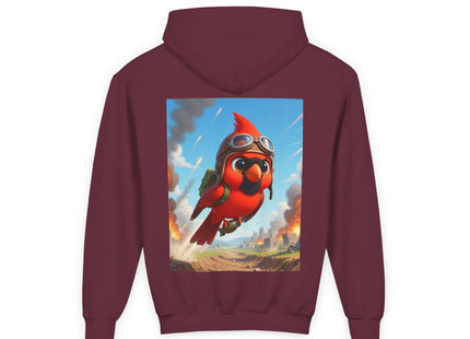 Cardinal Dive Bomber Youth Heavy Blend Hooded Sweatshirt