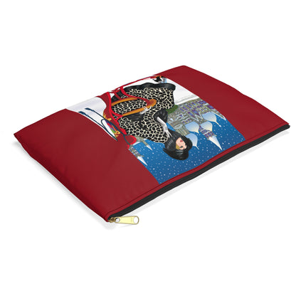 Elegant Winter Woman in Sleigh Accessory Pouch