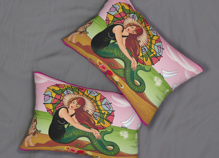 Siren Serenade by Carlo Chiostri Spun Polyester Lumbar Pillow