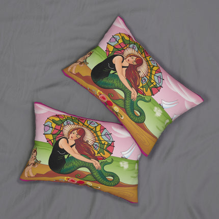 Siren Serenade by Carlo Chiostri Spun Polyester Lumbar Pillow