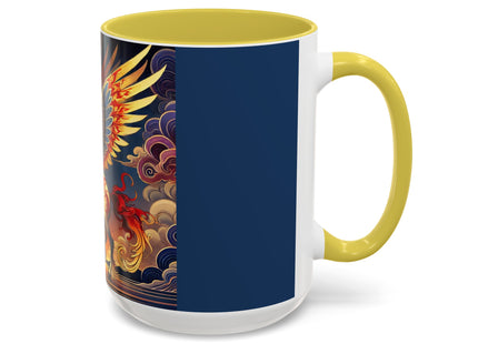 Flame-Winged Horse at Sunset Colorful Mugs (11oz, 15oz)