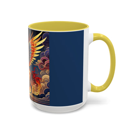 Flame-Winged Horse at Sunset Colorful Mugs (11oz, 15oz)