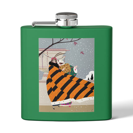 Snowfall Courtesan Flask – Whimsical Winter Elegance