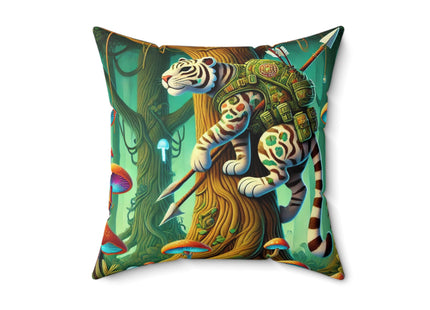 Silent Stripes Spun Polyester Square Pillow