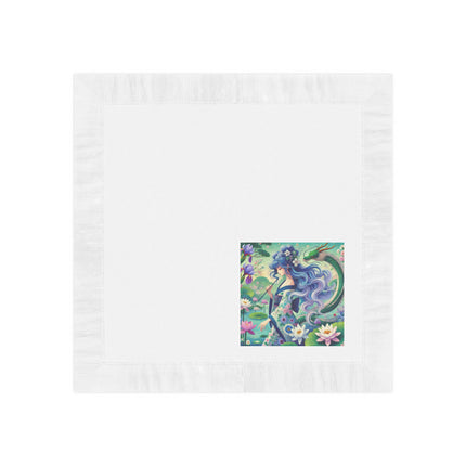 Fairy of the Koi Pond White Coined Napkins