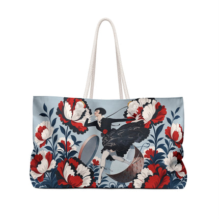 ❤️🌺 The Scarlet Blossom Dancer Weekender Bag – Art Deco Fashion Whimsy