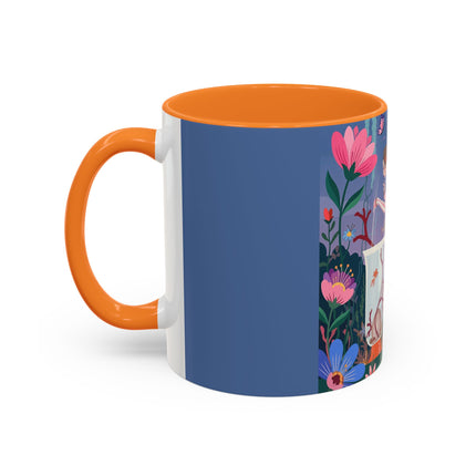 The Lady Of The Enchanted Aquarium Colorful Mugs – Art Deco Aquatic Elegance