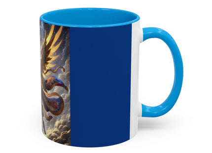 Valkyrie Descending Through Storm Colorful Mugs (11oz, 15oz)