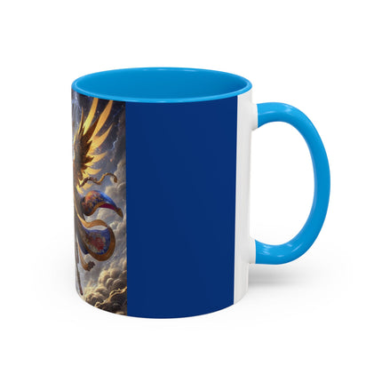 Valkyrie Descending Through Storm Colorful Mugs (11oz, 15oz)