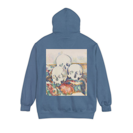 The Three Skulls by Paul Cézanne Unisex Garment-Dyed Hoodie