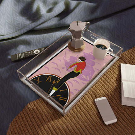 Woman Waiting for her Beloved at 1:59 by Kobayashi Kaichi Acrylic Serving Tray