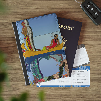 Le long du Missouri (Indian couple on the Missouri River) by George Barbier Passport Cover