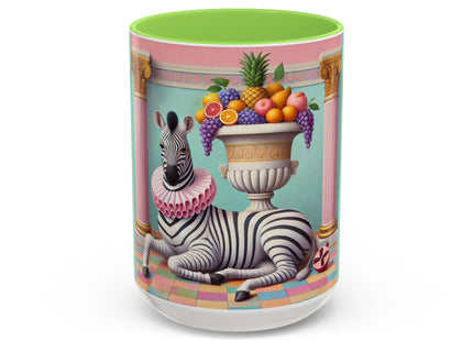 Still Life with Zebra, Fruit, and Pink Columns Colorful Mugs (11oz, 15oz)