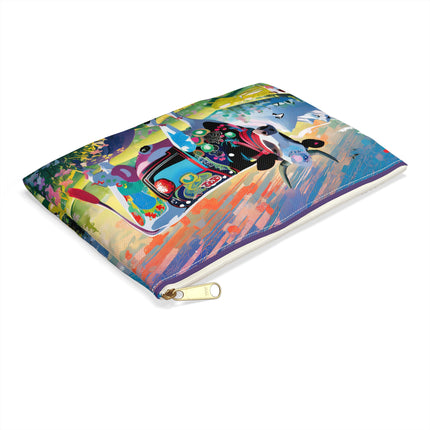 Cyber Glitch Cow Pencil Case
