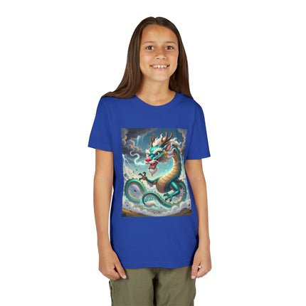 Tibetan Dragon in Battle Youth Short Sleeve Tee
