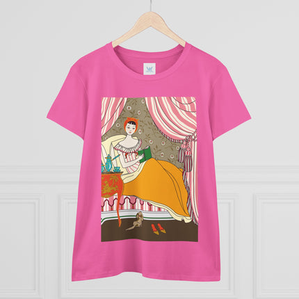 A Moment of Elegance and Comfort Women's Midweight Cotton Tee