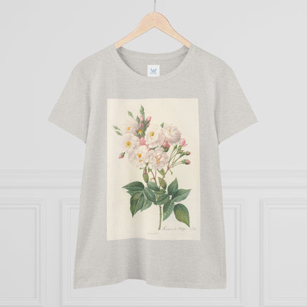 Rosa Noisettiana by Pierre Joseph Redouté Women's Midweight Cotton Tee