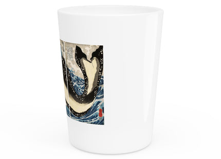 Miyamoto no Musashi Attacking the Giant Whale by Utagawa Kuniyoshi Ceramic Shot Glass