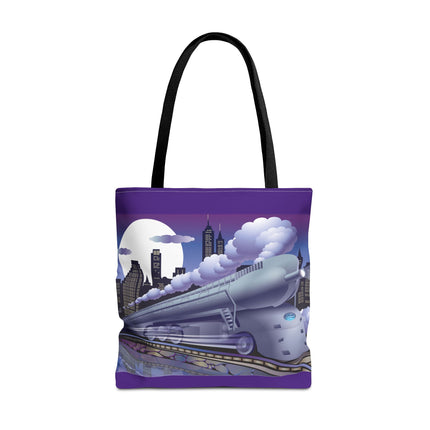 The Art Deco Bullet Train Tote Bag (AOP)