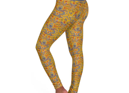 The Imperial 12-Symbol Robe, A Dragon's Regalia High Waisted Yoga Leggings (AOP)
