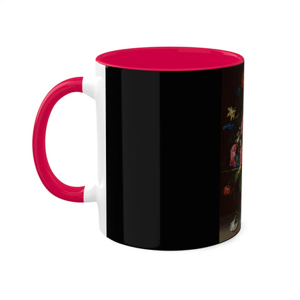 A Bouquet of Flowers by Clara Peeters Colorful Mugs, 11oz