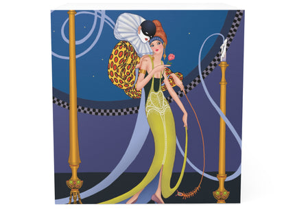 Smoke and Secrets: A Glamorous Encounter in Prohibition Era Note Cube