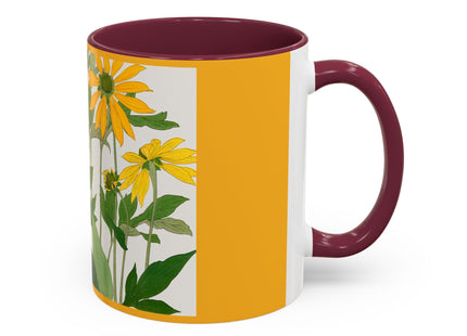 Clerodendrum & Rudbeckia Flower by Tanigami Kônan Colorful Mugs (11oz, 15oz)