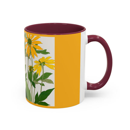 Clerodendrum & Rudbeckia Flower by Tanigami Kônan Colorful Mugs (11oz, 15oz)