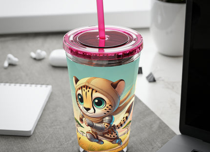 Swift Cheetah Sunsplash Tumbler with Straw, 16oz
