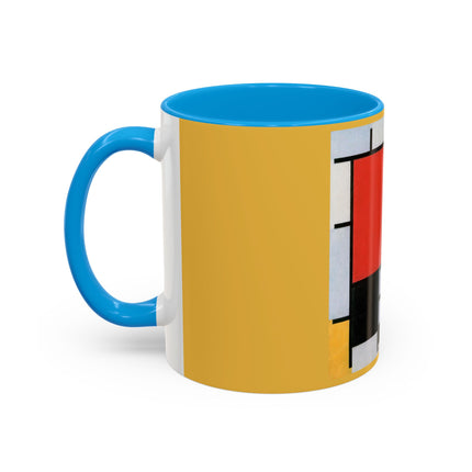 Composition with Red, Yellow, Blue, and Black by Piet Mondrian Colorful Mugs (11oz, 15oz)