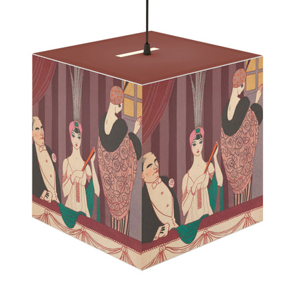 La Loge by George Barbier Light Cube Lamp