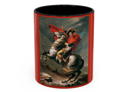 Napoleon Crossing the Alps by Jacques-Louis David Colorful Mugs (11oz, 15oz)