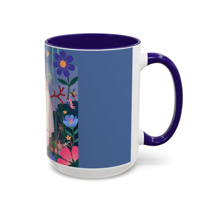 The Lady Of The Enchanted Aquarium Colorful Mugs – Art Deco Aquatic Elegance