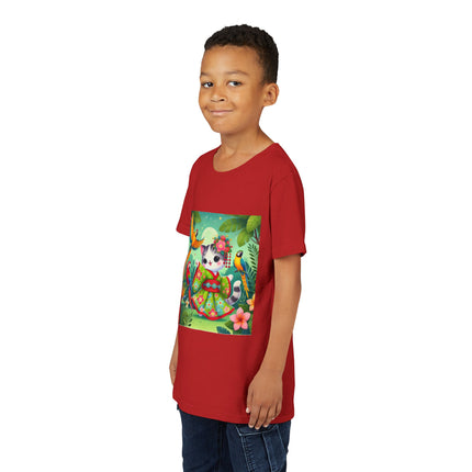 Parrot Dance of the Geisha Kitten Youth Short Sleeve Tee