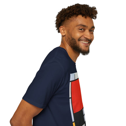 Composition with Red, Yellow, Blue, and Black Softstyle T-Shirt