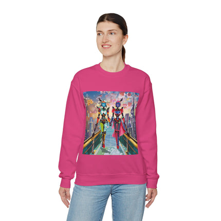 Cyber Punk Robot Models Unisex Heavy Blend™ Crewneck Sweatshirt