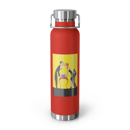 A Moment of Elegance: A Passionate Embrace Amidst Golden Splendor Copper Vacuum Insulated Bottle, 22oz