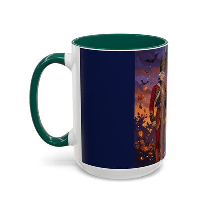 🎃💙 The Pumpkin Lantern Courtship Colorful Mug – Romantic Halloween Elegance