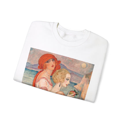 Sur la Route d'Anacapri by Gerda Wegener Heavy Blend™ Crewneck Sweatshirt