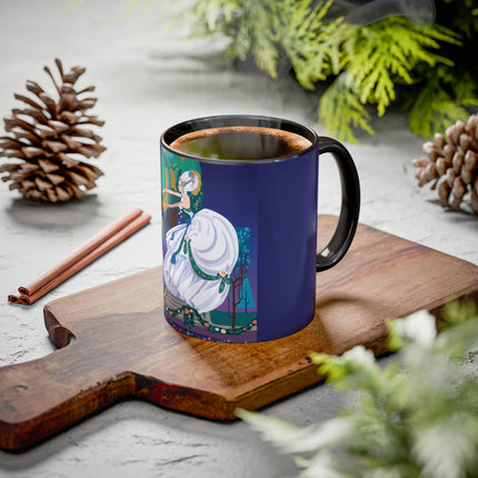 Moonlit Garden Waltz Colorful Mug (11oz, 15oz) – Rococo Romance, Garden Elegance & Enchanted Dance