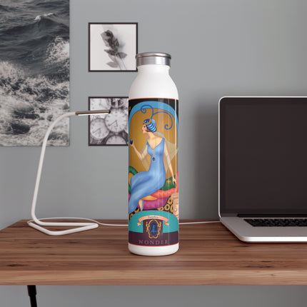 September & Sapphire (from the Gem Series) by Sofia Chiostri Slim Water Bottle