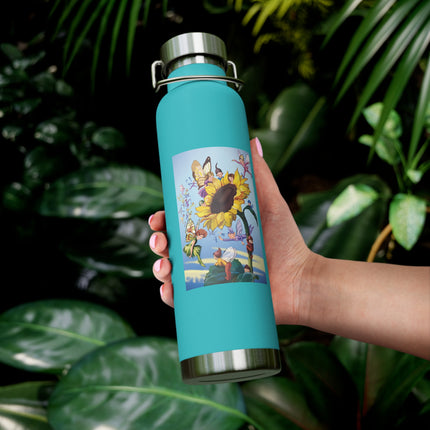 Sunflower Fairies by Margaret Tarrant Copper Vacuum Insulated Bottle, 22 oz