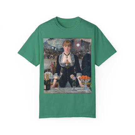 A Bar at the Folies-Bergère by Edouard Manet Unisex Garment-Dyed T-shirt