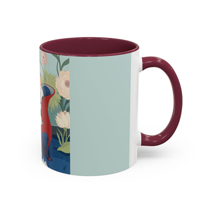The Lady Of The Scarlet Chaise Colorful Mugs – Art Deco Romantic Elegance