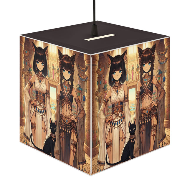 🐱🏛️ The Egyptian Priestess Cats Light Cube Lamp – Temple Guardians & Ancient Grace