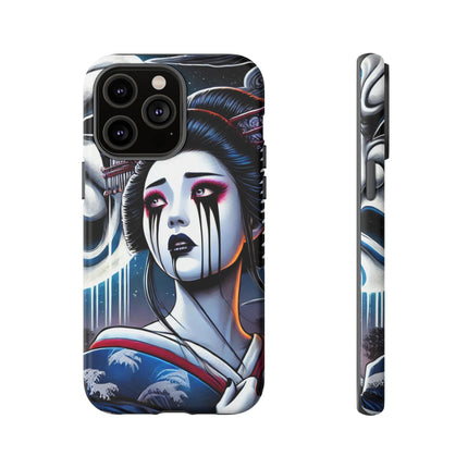 Geisha’s Black Ink Tears Phone Cases