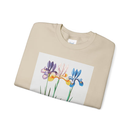 Blue Iris by Anselmus Boëtius de Boodt Heavy Blend™ Crewneck Sweatshirt