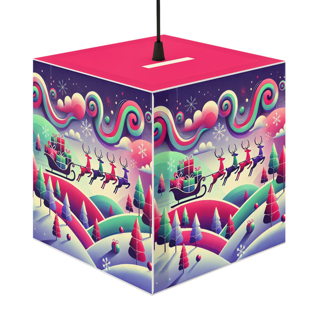 Festive Reindeer Flight Light Cube Lamp