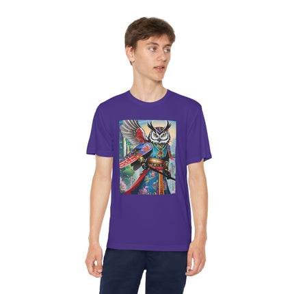 Cyberpunk Samurai Owl Youth Competitor Tee